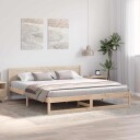  Sengestamme med hodegjerde Brun 200 x 200 cm Massivt furutre