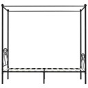 vidaXL Himmelsengeramme svart metall 90x200 cm