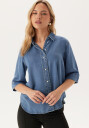 Object Objframe 2/4 Re Denim Top Noos Blue XS