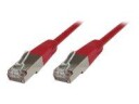 MicroConnect nettverkskabel - 25 cm - rød