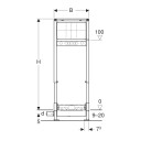 Geberit Duofix 130cm Veggsluk 50mm