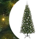 Kunstig juletre med 300 LED med stativ grønn 210 cm PE og PVC