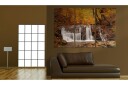 Bilde A Waterfall In The Middle Of Fall Trees 60x40 Artgeist sp. z o. o.