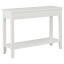 vidaXL Konsollbord hvit 110x35x80 cm tre