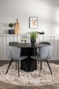 Venture Home   Spisegruppe Olivia med 4 stk stoler Lilja   Svart