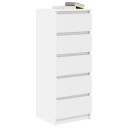  Skjenk med skuffer hvit 37,5x35x99 cm konstruert tre