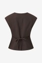 Gina Tricot   Vest Shaped Vest   Brun