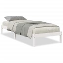  Ekstra lang sengeramme uten madrass hvit 80x220 cm heltre furu 8721158393418