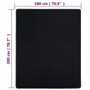 vidaXL Jerseylaken svart 180x200 cm bomull