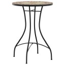  Bistrobord med mosaikk terrakotta og hvit Ø50x70 cm keramikk 4003402