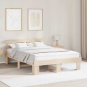  Sengestamme med hodegjerde Brun 140 x 200 cm Massivt furutre