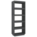 vidaXL Bokhylle/romdeler gr? 60x35x167 cm heltre furu