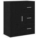  Serviesskap med skuff Svart eik 60 x 31 x 70 cm Konstruert tre