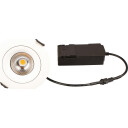 Sabina LP 230V 5,4W 4000K Ra90 480lm IP44 Matt Hvit Rund