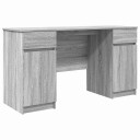 Skrivebord Grå Sonoma 140x49x76 cm Konstruert tre