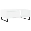 vidaXL Salongbord hvit 90x60x35 cm konstruert tre
