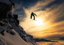 Sunset Snowboarding  Poster Plakat / 70x100cm
