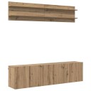  TV Enheter Veggmontert 6 pcs artisan eik Konstruert tre