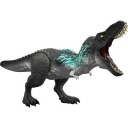 Jurassic World T-Rex Muscle Madness Radiostyrt Actionfigur med Voksefunksjon og Brøl - Grå
