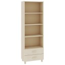vidaXL Highboard HAMAR honningbrun 60x35x180 cm heltre furu