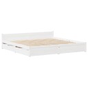  Sengeramme uten madrass hvit 140x190 cm heltre furu