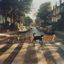 Kitty Abbey Road Plakat / 50x50