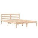 Senge ramme med hodegavl 160x220 cm Solid tre Furu