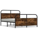  Sengeramme i metall uten madrass røkt eik 140x200 cm 8721158549099