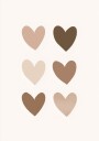 Neutral Heart Grid Plakat Plakat / 21x30cm