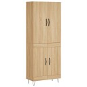 vidaXL Highboard sonoma eik 69,5x34x180 cm konstruert tre