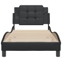  Sengeramme med hodegavl svart 90x200 cm kunstlær 8721012346390