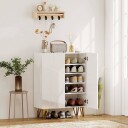 Hvitt skoskap med justerbare hyller – 72x31,5x95 cm