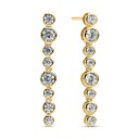 Sif Jakobs Jewellery Sardinien Lungo Piccolo Earrings Gullfarge Hvit 34 mm