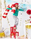 Rød Sukkertøystang / Candy Cane Folieballong 50x82 cm