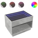  Salongbord med Infinity LED betonggrå 70x50x50 cm 847661