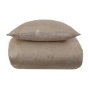 Borg Living Sateng sengesett - 100% Bomullssateng - Big flower sand - 150x210 cm
