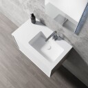 Compact 2 Waterproof 70X40R - Vaskeskap, Matt Hvit SolidTec®