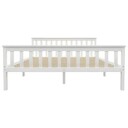 vidaXL Sengeramme hvit heltre furu 160x200 cm