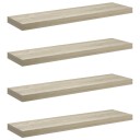 vidaXL Flytende vegghyller 4 stk eik 90x23,5x3,8 cm MDF