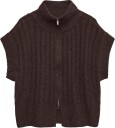 Vero Moda Vmbang Rib Sl Highneck Zipper Vest Noos   CHOCOLATE TORTE   L