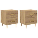  Nattbordskap 2 pcs Artisan Eik 40 x 35 x 47,5 cm Konstruert tre