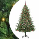  Kunstig forhåndsbelyst juletre med kule sett grønn 180 cm