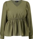 Zizzi   Bluse Mdonna L/S Blouse   Grønn