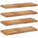  Flytende hyller 4 stk 100x30x4 cm oljebehandlet heltre akasie