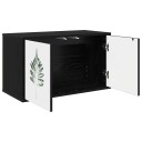 vidaXL Vegghengt TV skap HANAU 69 x 33 x 40 cm Svart eik