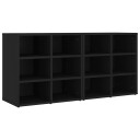 vidaXL Skoskap 2 stk svart 52,5x30x50 cm