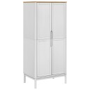  Garderobe FLORO hvit 77x53x171 cm heltre furu