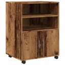  Rulleskap gammelt tre 60x48x81 cm konstruert tre