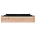 vidaXL Høybed med foring 120x120x25 cm heltre gran