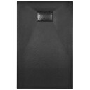 vidaXL Dusjbrett SMC SVART 100x80 cm